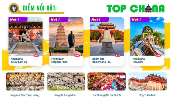Tour Trung Quốc 6N5Đ Khai Phong – Thiếu Lâm Tự – Lạc Dương – Hoa Sơn – Tây An