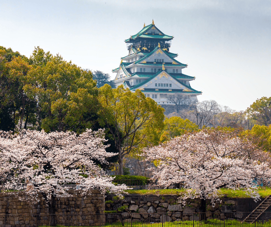 Khám phá lâu đài Osaka khi du lịch Nhật Bản vào mùa xuân